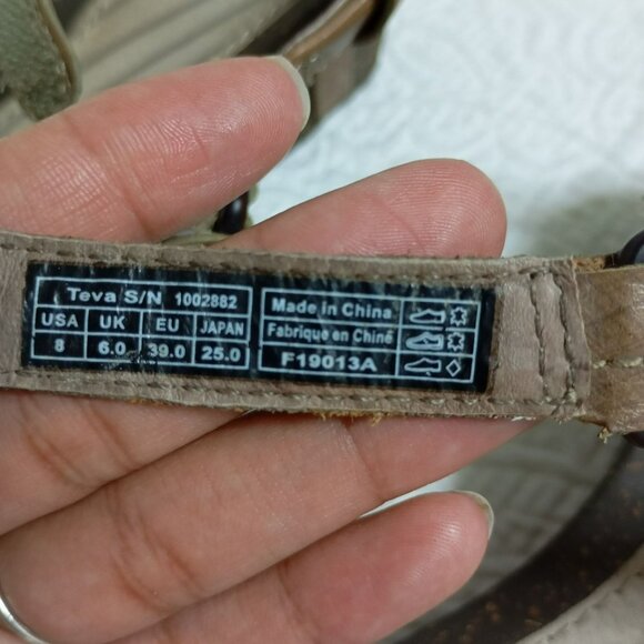 Teva Womens Size 8 Strappy Brown Wedge Sandals - Picture 2 of 10